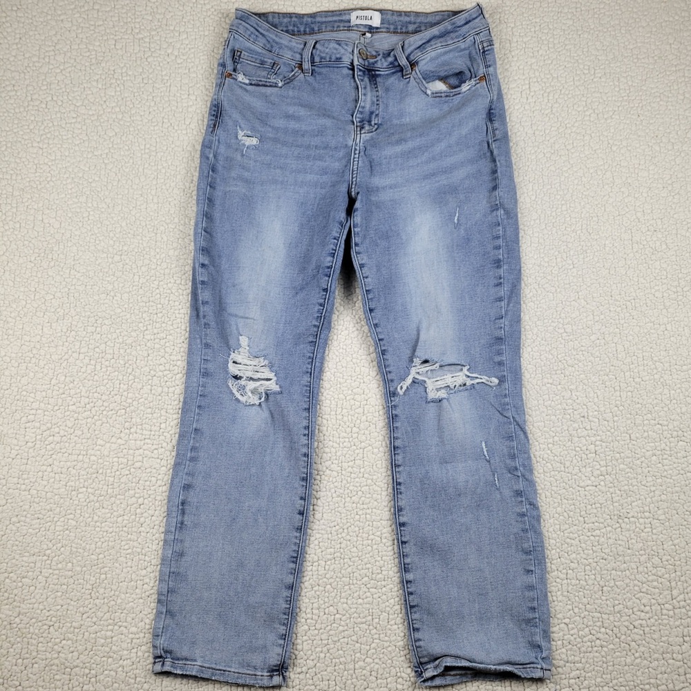 Pistola Jeans Women’s Size 30 Blue Light Wash Distressed